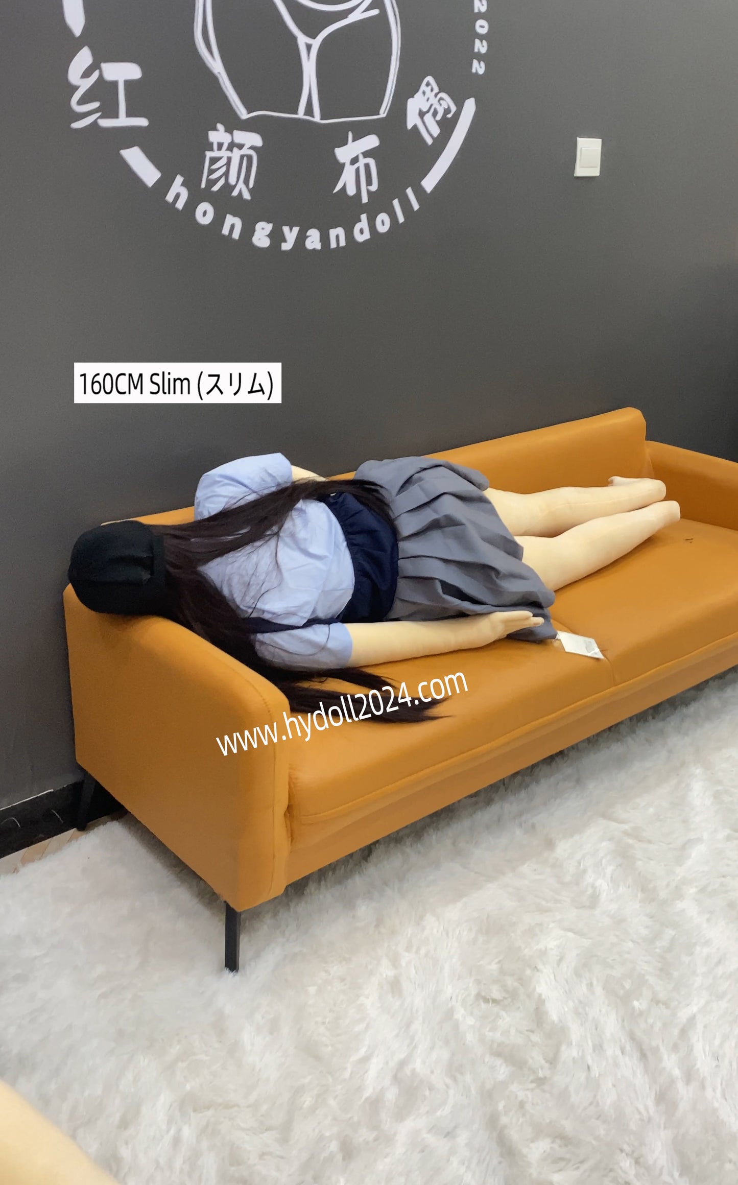 Poupée d'amour en tissu mince de 160 cm
