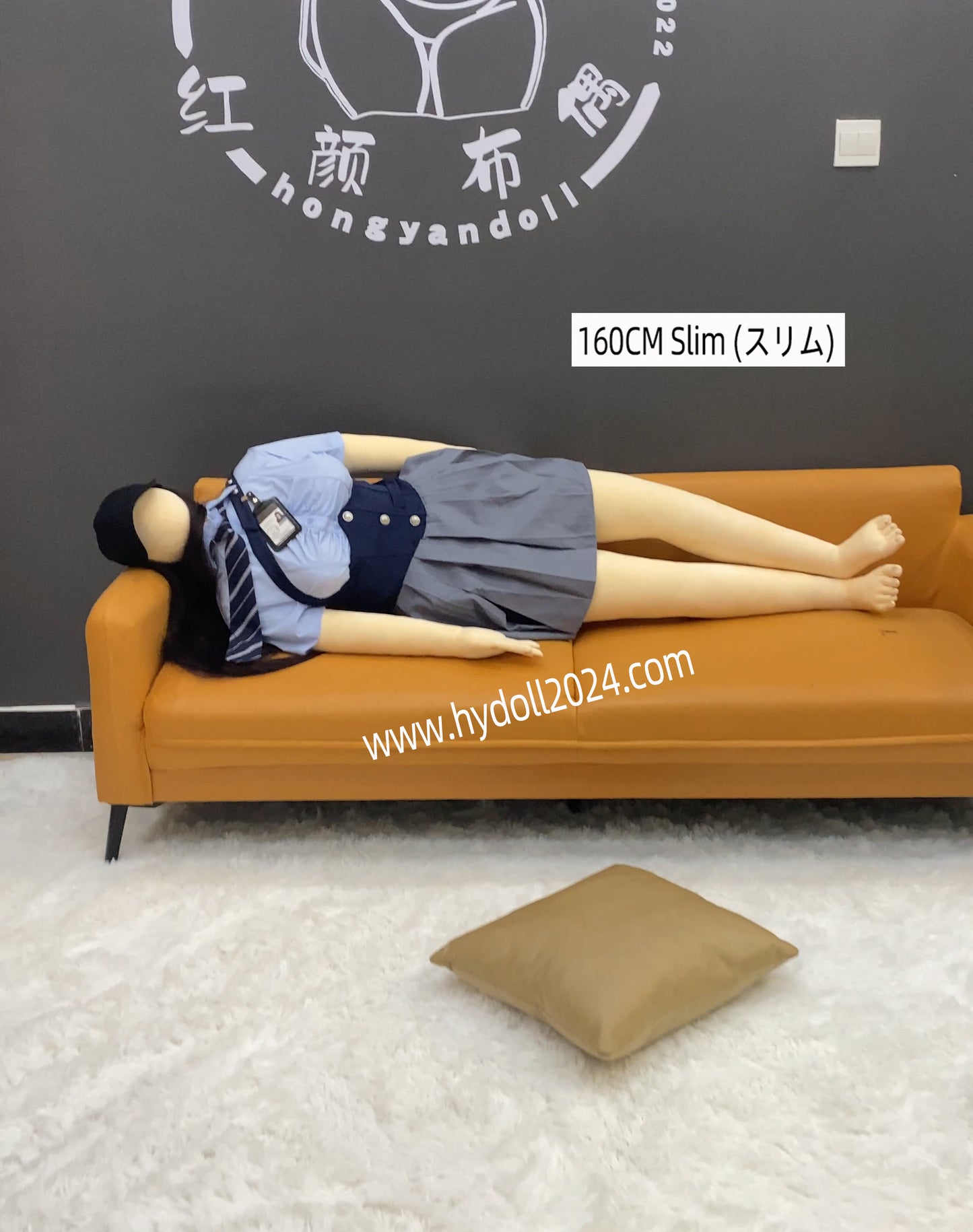 Poupée d'amour en tissu mince de 160 cm