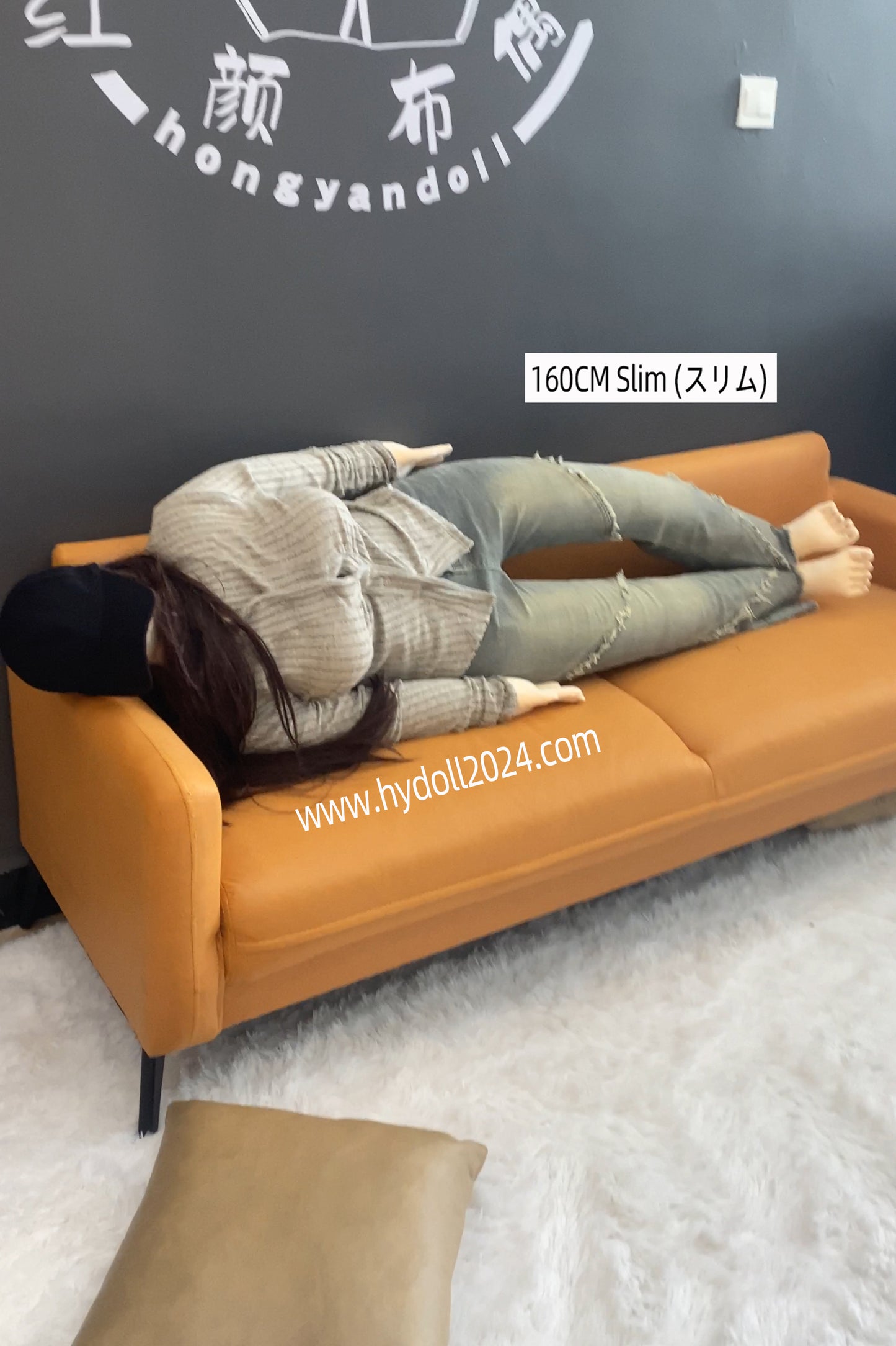 Poupée d'amour en tissu mince de 160 cm