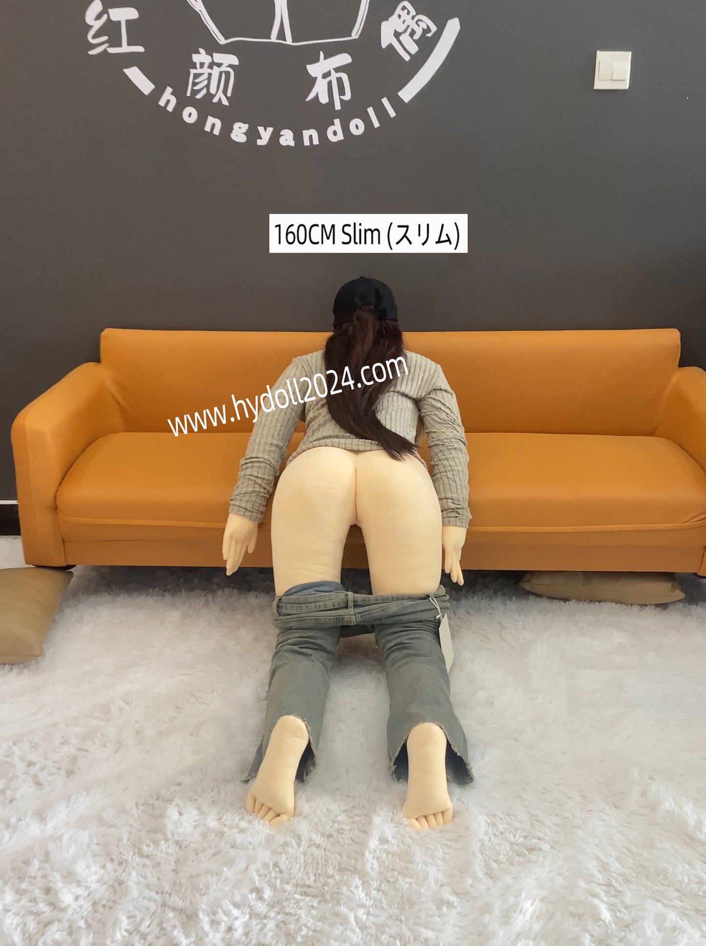 Poupée d'amour en tissu mince de 160 cm