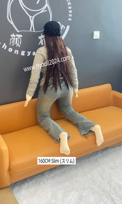 Poupée d'amour en tissu mince de 160 cm